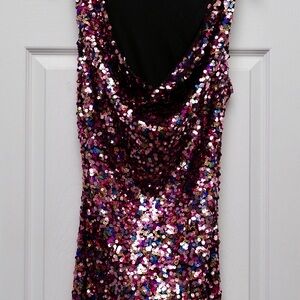 Zara Sparkle Sequin Sleeveless Dress